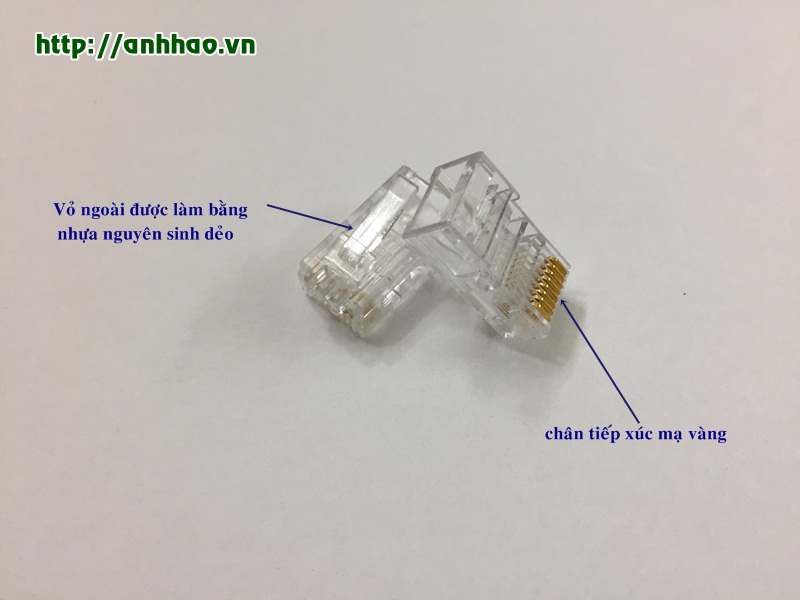 Hạt mạng cat6 RJ45 Commscope/ AMP loại 1 mảnh PN: 6-2111989-3